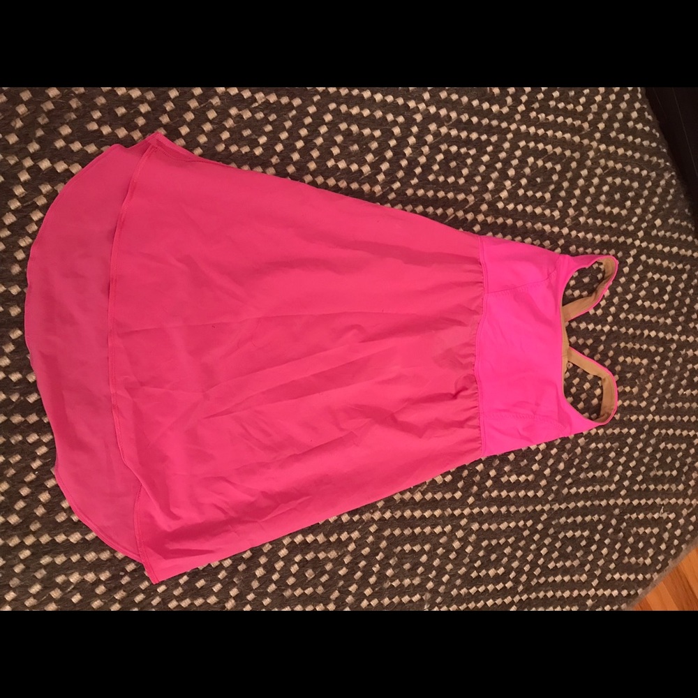 Pink lululemon tank top